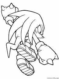 Find more coloring pages online for kids and adults of knuckles the echidna coloring pages to print. Coloring Page Knuckles