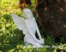 Marble Resin Sitting Fairy Garden