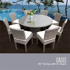 Round Glass Top Patio Dining