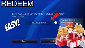 how to redeem holiday psn codes step