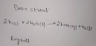 Balanced Equation When Potassium Reacts