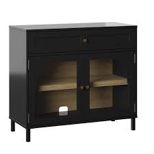 Twin Star Home Black Accent Cabinet