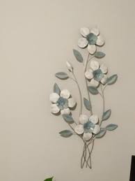 17x36 metal flower stem wall decor at
