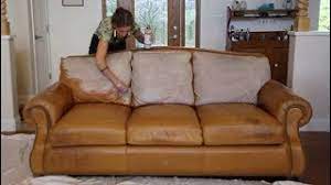re or recolor leather couch with
