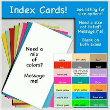 Details About Index Cards Recipe Cards Note Cards 4x6 3x5 3 1 2 X 5 Blank No Rule Card Stock