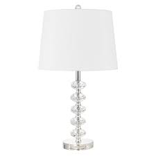 Clear Stacked Crystal Ball Table Lamp