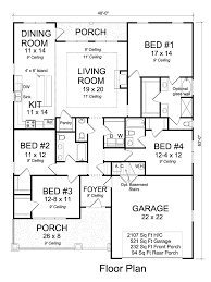 Plan 61472 Traditional Style With 4