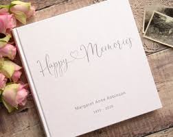 Places to purchase memory books. Memorial Photo Album Etsy
