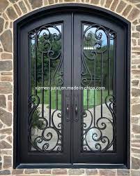 Wrought Iron Door And Glass Entry Steel