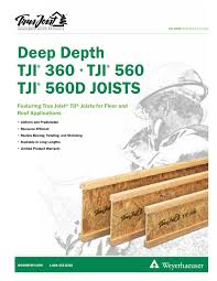 deep depth tji 360 560 and 560d joists