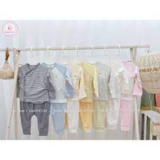 Bộ Cài Lệch Dài Tay Size Cho bé Sơ Sinh Nous - Chất Petit Mềm, Mịn 2021 -  Bộ quần áo