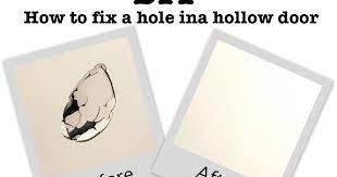 home diy how to fix hole in a hollow door