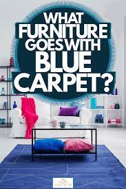 what furniture goes with blue carpet