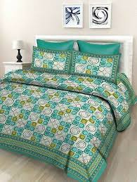 Cotton Double Bed Sheet With 2 Pillow