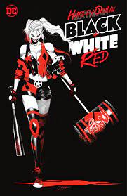 Harley quinn black white red