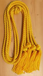 gold double tied graduation honor cords