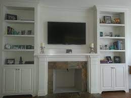 Fireplace Mantel With Built In Cabinets