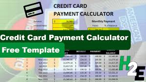 credit card payment calculator template