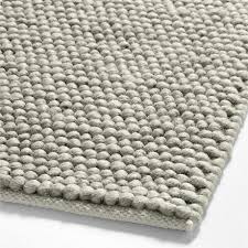 orly wool blend textured grey area rug
