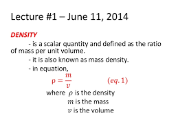 Density Specific Gravity