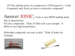 Answer Ionic It Has A Very High Melting Point That Is