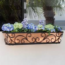 The 24 width and high end finish makes this an elegant addition to your home or deck. 42in Regalia Decora Window Box W Real Copper Liner
