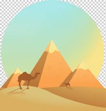 pyramid and camel ilration