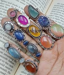 mix gemstone 925 sterling silver plated