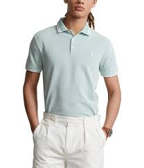 stretch mesh short sleeve polo shirt