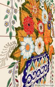 Mexican Tile Vase Flowers