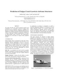 prediction of fatigue growth in