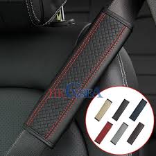 2pcs Leather Pu Car Seat Belt Cover