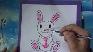 Dạy bé vẽ các loài động vật - Dạy bé vẽ con thỏ - How to draw a rabbit -  YouTube