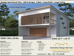 Garage Apartment 2 Bedroom House Plan