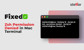 fix zsh permission denied in mac terminal