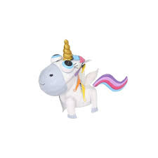 Rainbow Baby Metal Unicorn Statue