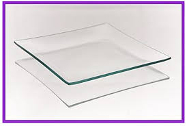 6 Inch Square Bent Glass Plate For