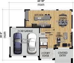3 bedroom house plan with 2 car garage