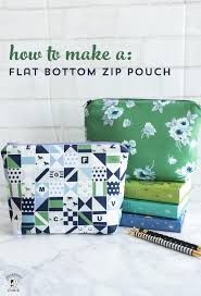 to sew a zip pouch with a flat bottom