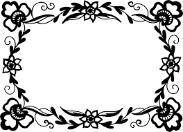 9 rectangle flower frame vector png