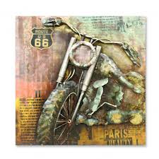 Cafe Racer Motorcycle 3d Wall Art