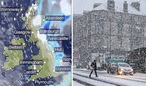 Bbc Weather Shock Chart Shows Arctic Air Dump Snow On Uk
