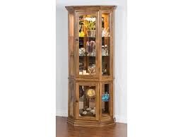 Touch Light Shelves Curio Cabinet