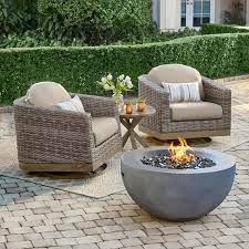 Round Concrete Propane Gas Fire Pit