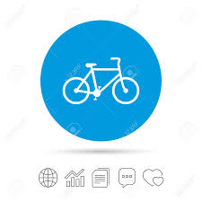 Bicycle Sign Icon Eco Delivery Family Vehicle Symbol Copy