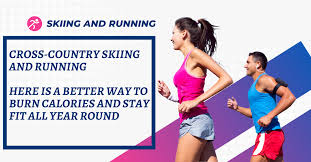 cross country skiing and running