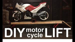 Scissor jack lift for motorbike ,home made. 11 Diy Motorcycle Lift Plans For Bike Owners