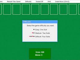 spider solitaire windows xp play