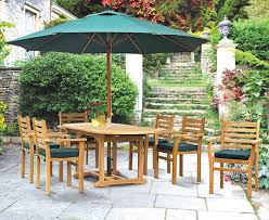 yale 6 seater teak garden table and