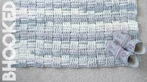 to crochet a chunky basket weave rug